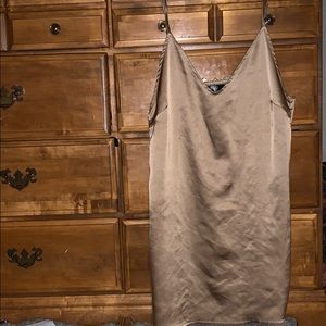 Gold slip dress